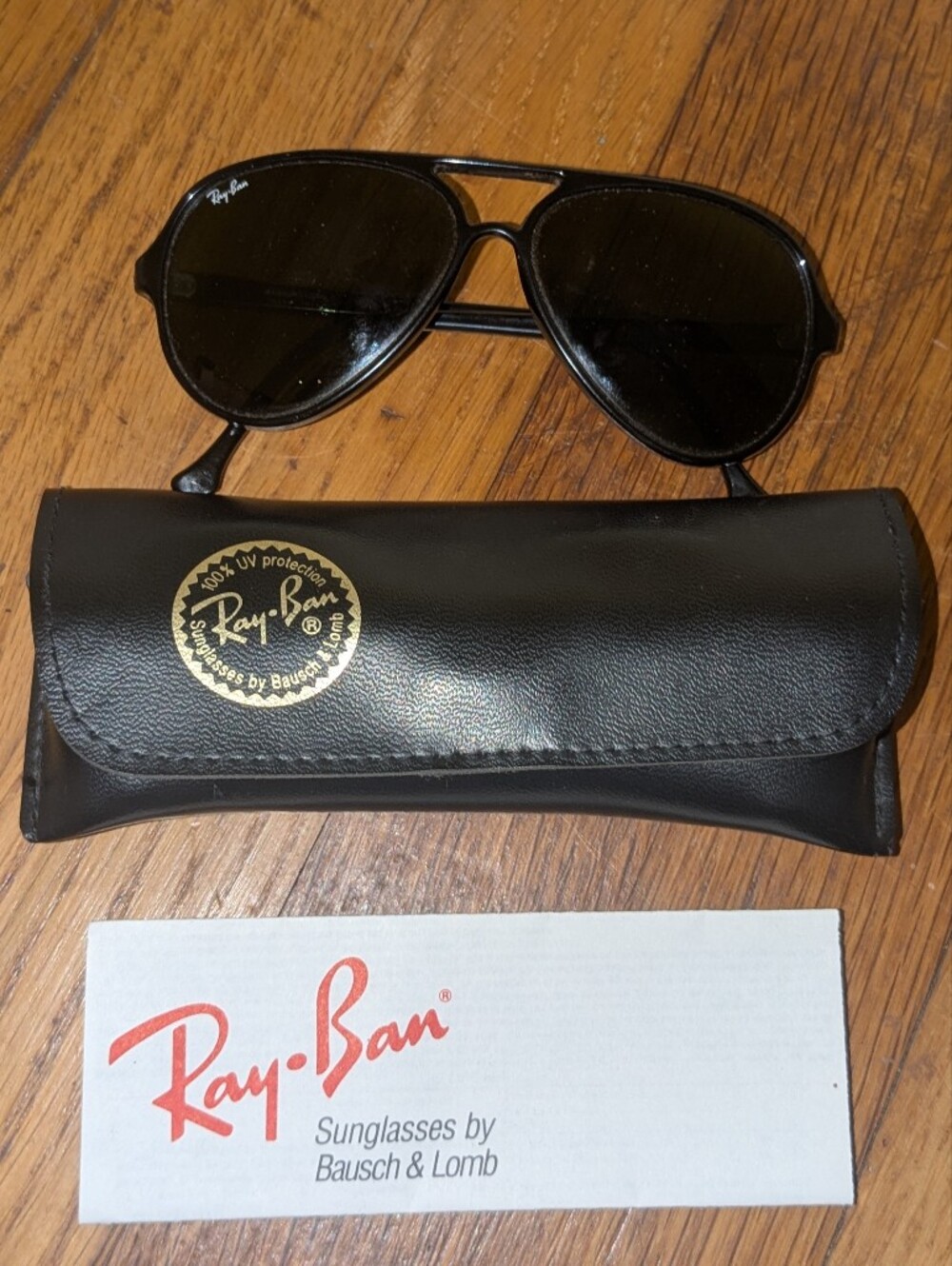Vintage Ray-Ban Dark Black Aviators Cats